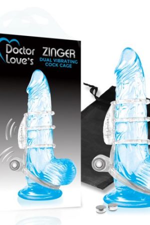 DOCTOR LOVE ZINGER DUAL VIBRATING SLEEVE CLEAR