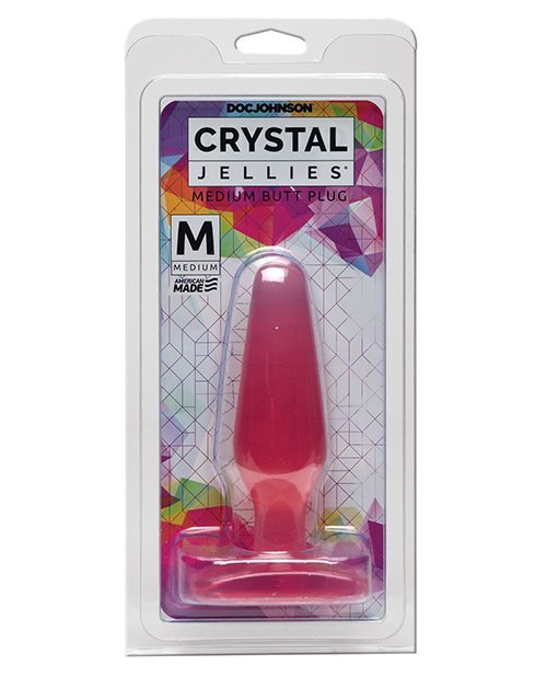 Crystal jellies medium pink butt plug