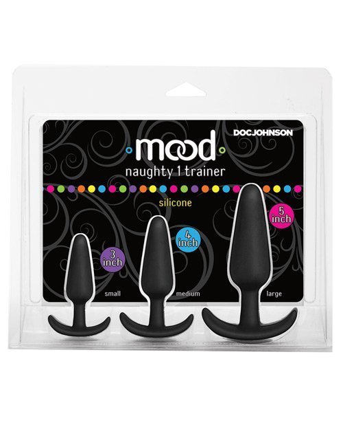 Mood Naughty 1 Anal Trainer Set Black 3 Plugs