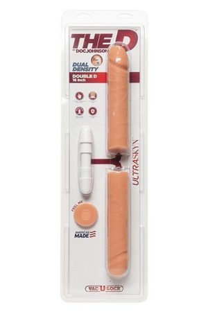 The Double D 16 inches Vanilla Ultraskyn Beige Dildo