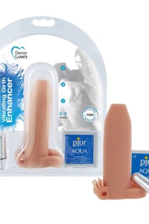 VIBRATING DEEMUN EXTRA GIRTH ENHANCER 6 x 2IN LIGHT FLESH