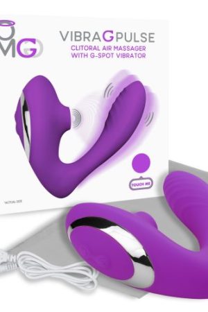 Omg Vibra G Pulse Clitoral Suction Massager W/ G-Spot Vibrator Purple