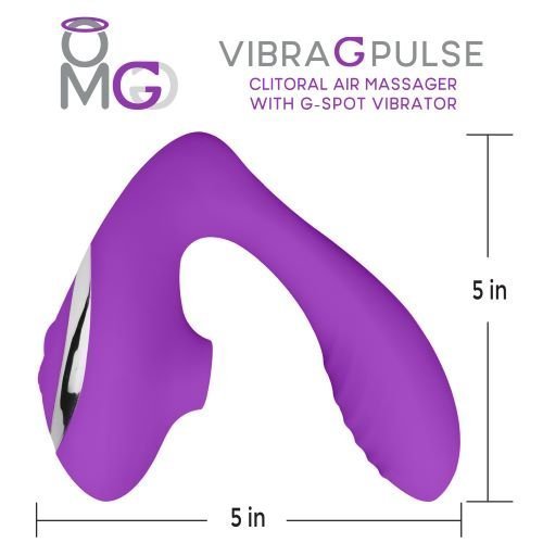 Omg Vibra G Pulse Clitoral Suction Massager W/ G-Spot Vibrator Purple - Image 3