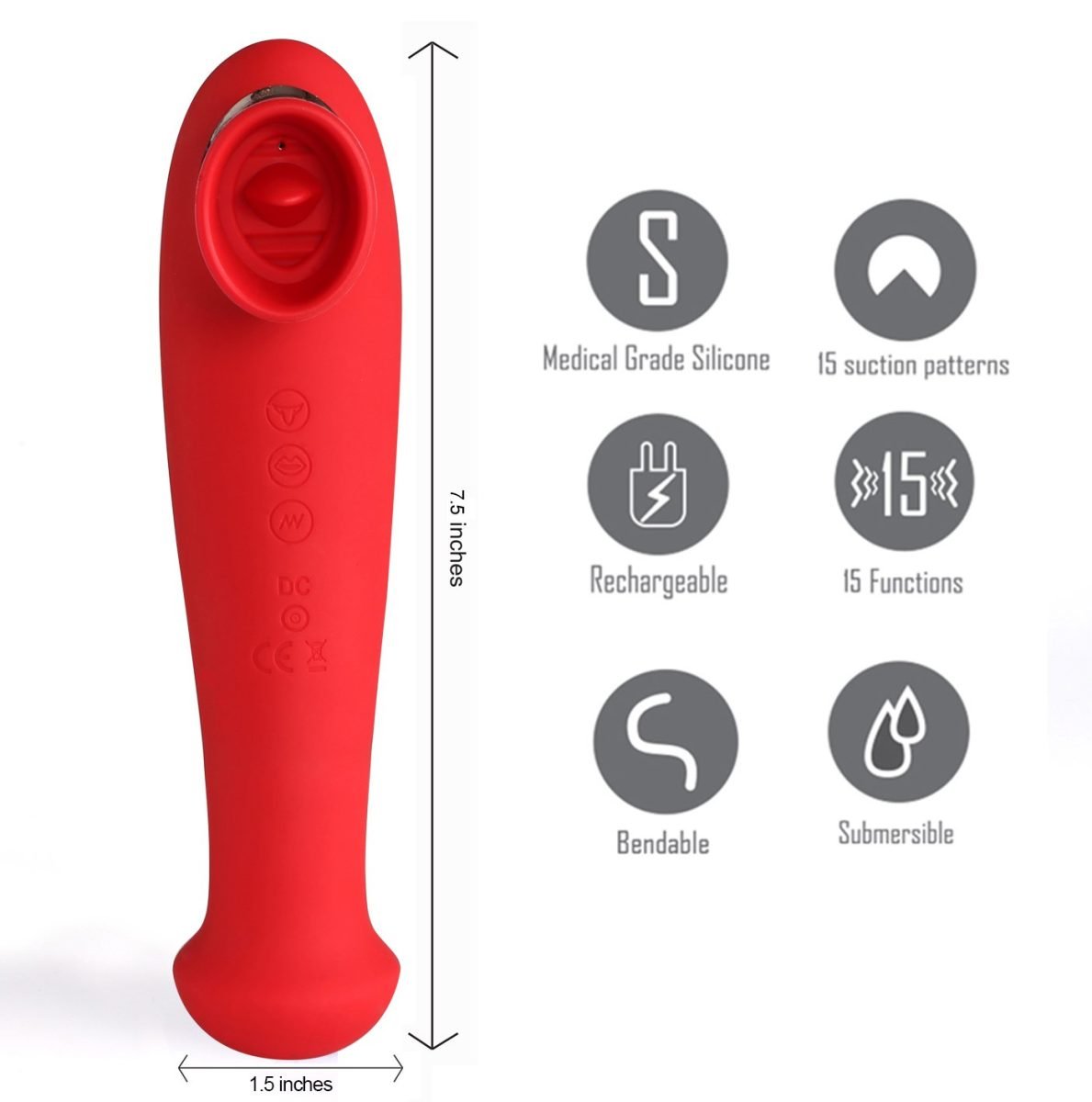 Destiny Red Sucking Clitoral Stimulator - Image 5