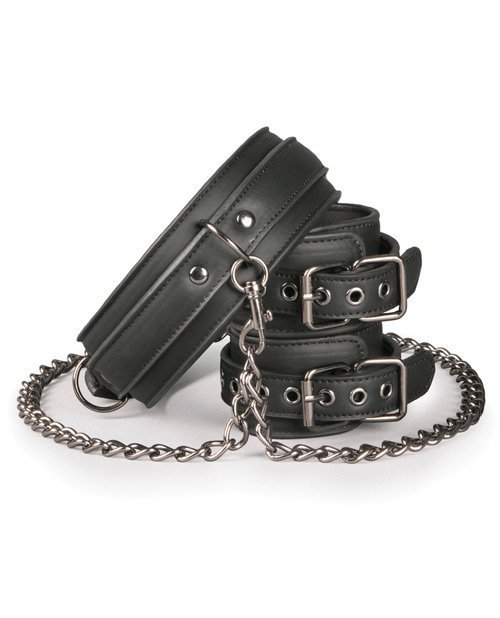 Easy Toys Collar & Ankle Restraint Set Black - Image 3