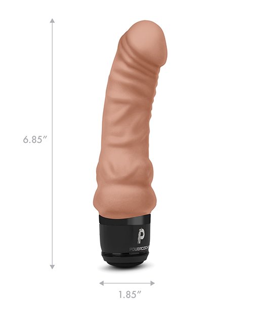 Powercocks 6" Realistic Vibrator - Mocha - Image 3