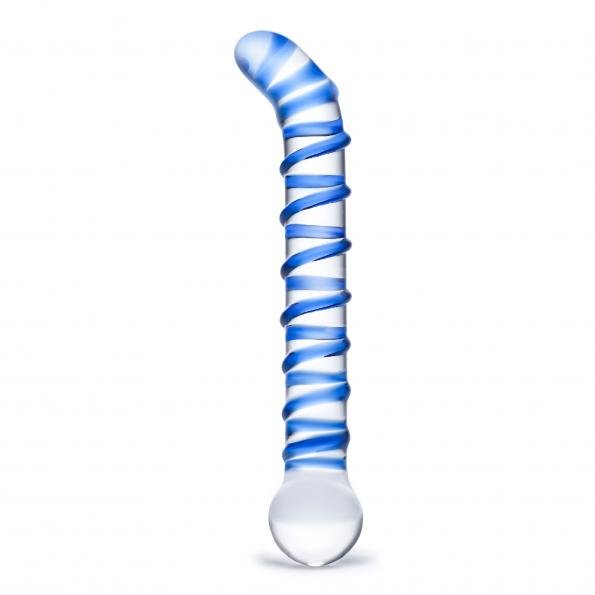GLAS MR. SWIRLY 6.5 G-SPOT GLASS DILDO " - Image 2