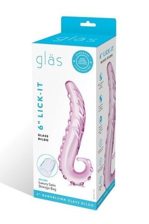 GLAS 6 LICK-IT GLASS DILDO "