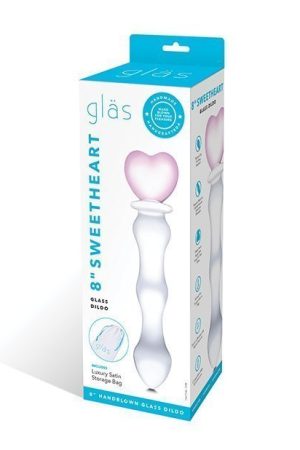 GLAS 8 SWEETHEART GLASS DILDO "