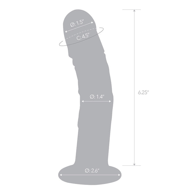 Glas 7 Curved Realistic Glass Dildo W Veins " - Image 5
