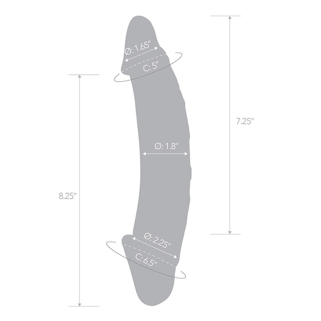 Glas 10.5 Girthy Realistic Glass Double Dong " - Image 5