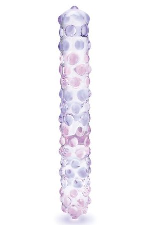 Glas 9 Purple Rose Nubby Dildo "