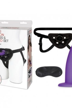 Lux Fetish Strap On Harness & 5In Dildo Set