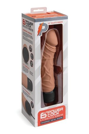 Powercocks 6.5In Vibrator Mocha
