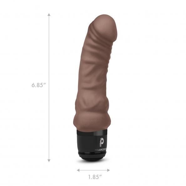 Powercocks 6In Vibrator Dark Brown - Image 4