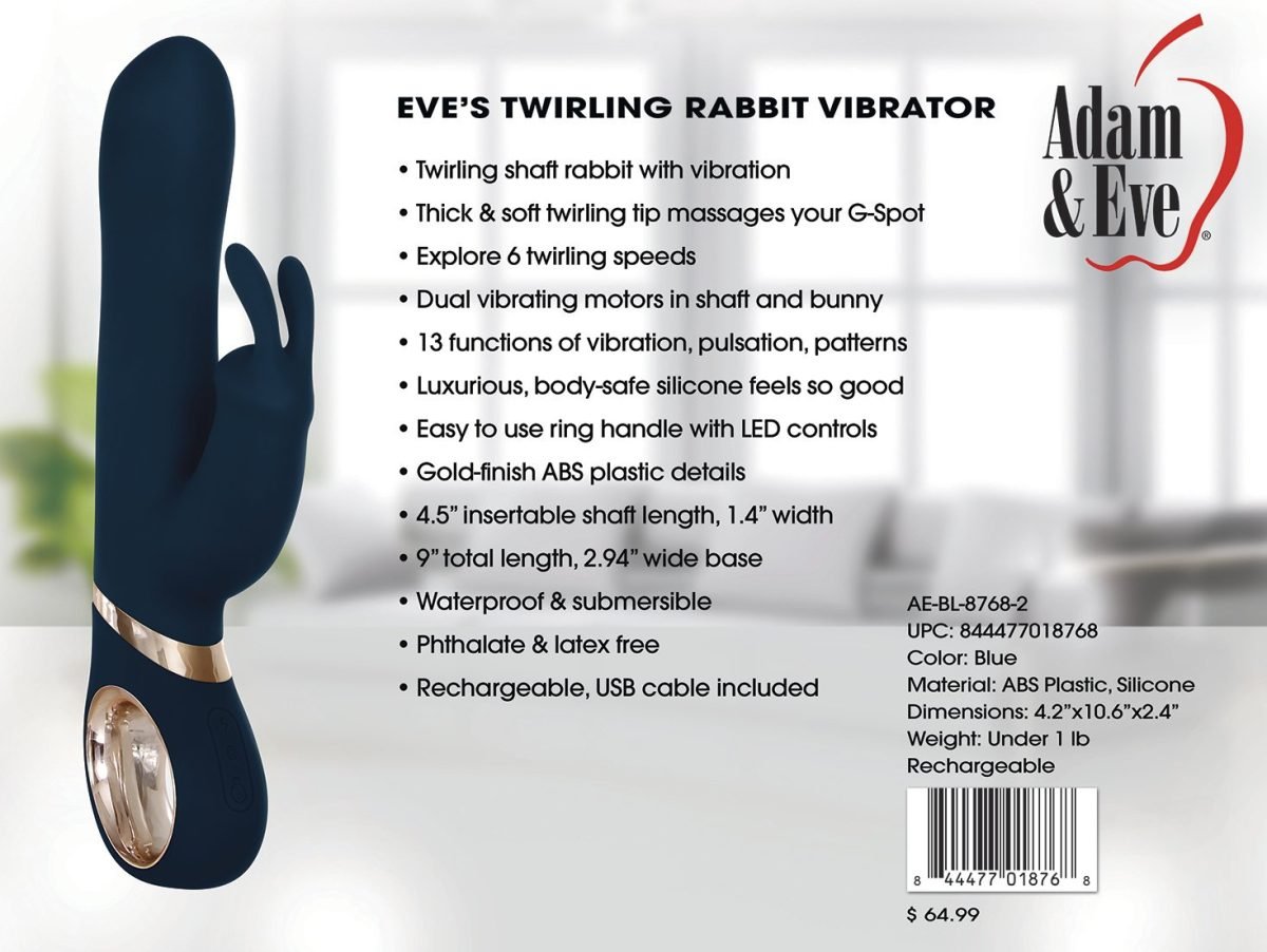 ADAM & EVE EVE'S TWIRLING RABBIT VIBRATOR