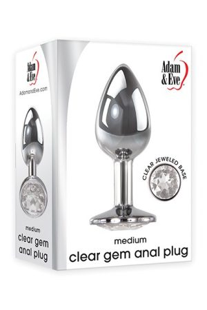 ADAM & EVE CLEAR GEM ANAL PLUG MEDIUM