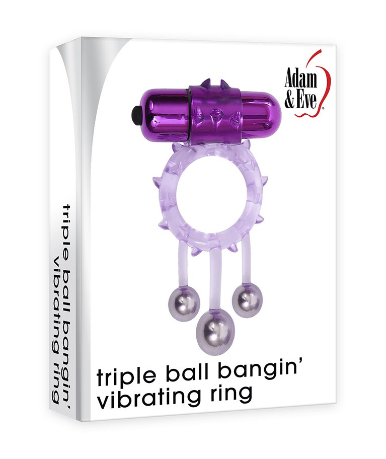 ADAM & EVE TRIPLE BALL BANGIN' VIBRATING RING - Image 2