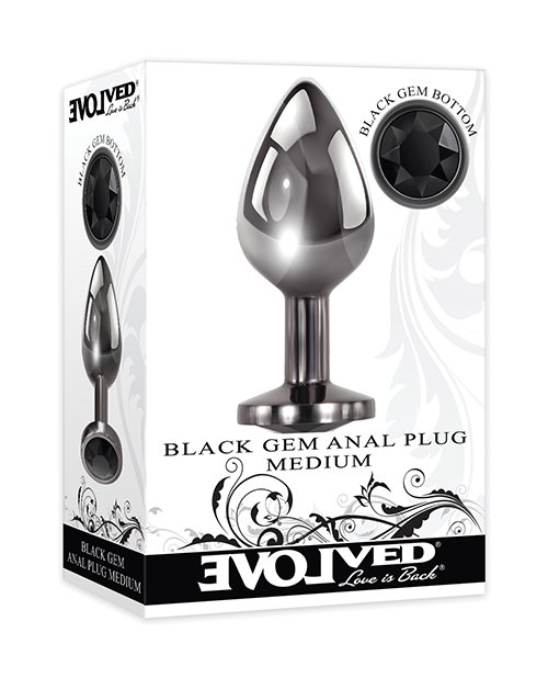 EVOLVED GEM BLACK ANAL PLUG MEDIUM