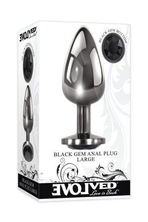 EVOLVED GEM BLACK ANAL PLUG LARGE