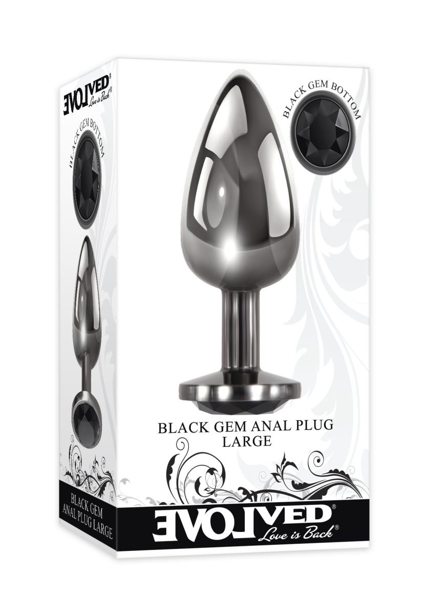 EVOLVED GEM BLACK ANAL PLUG LARGE