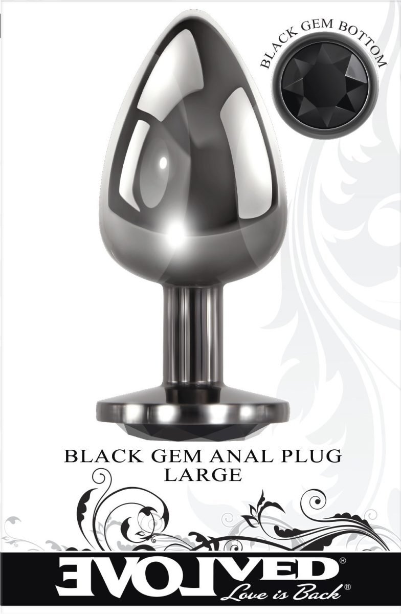 EVOLVED GEM BLACK ANAL PLUG LARGE - Image 4