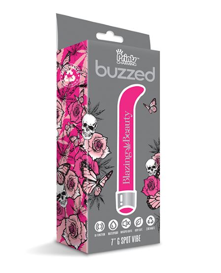 PRINTS CHARMING BUZZED 7 G SPOT VIBE BLAZING BEAUTY PINK "