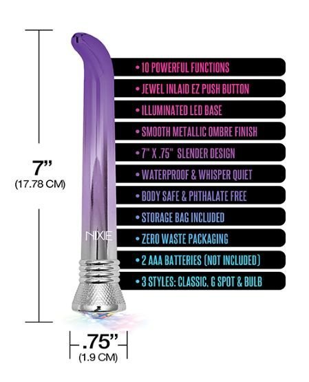 NIXIE JEWEL OMBRE G SPOT VIBE PURPLE OMBRE GLOW - Image 5