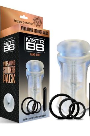 MSTR B8 VIBRATING STROKER PACK HAND CUFF 5 PC SET