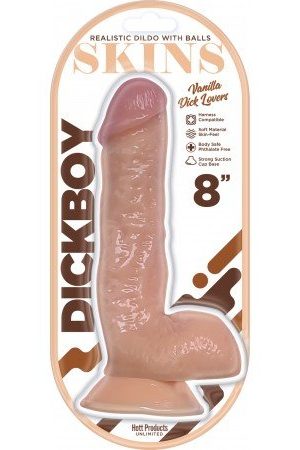 Dickboy Skins Dildo Vanilla Lovers 8In