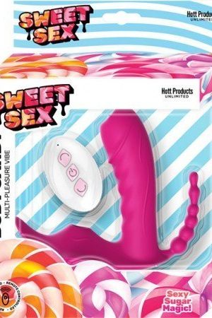 Sweet Sex Body Candy Silicone Toy W/ Tongue & Beads Magenta