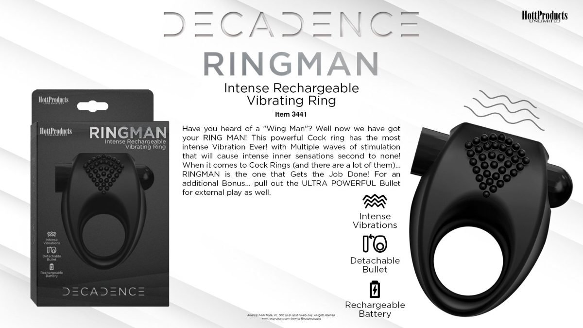 Decadence Ringman Vibrating Cock Ring - Image 3