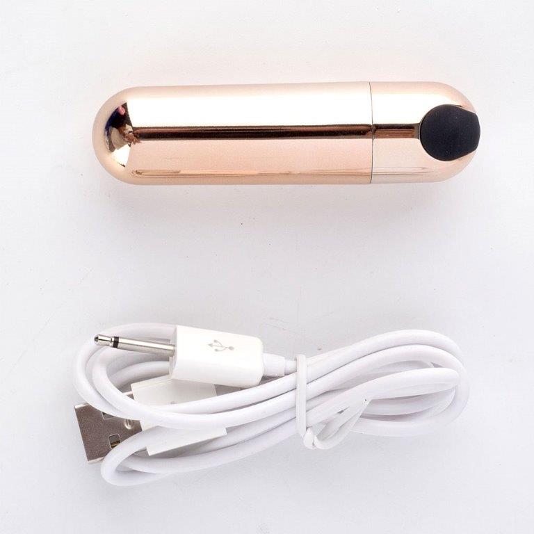 JAYDEN ROSE GOLD RECHARGEABLE VIBRATING ERECTION RING - Image 2