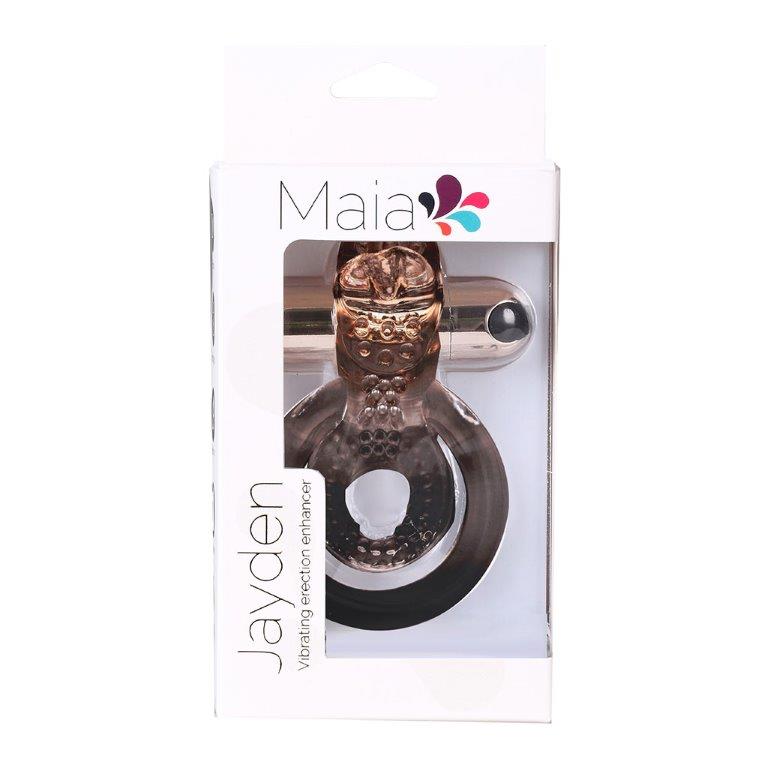 JAYDEN ROSE GOLD RECHARGEABLE VIBRATING ERECTION RING - Image 4