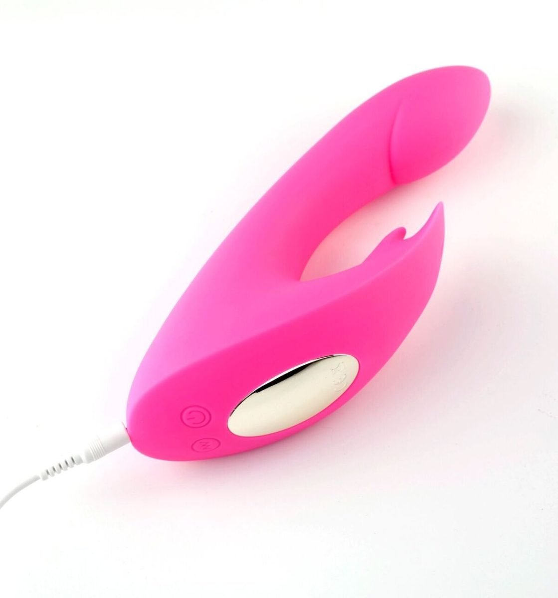 LEAH RECHARGEABLE SILICONE RABBIT MASSAGER NEON PINK - Image 3