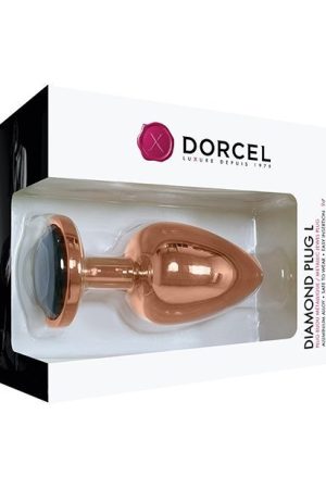 Dorcel Aluminium Bejeweled Diamond Plug - Rose Gold Large