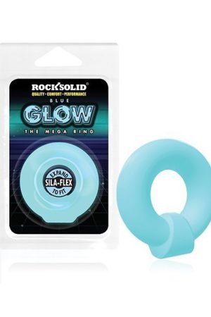 Rock Solid Glow In The Dark Mega Ring - Blue