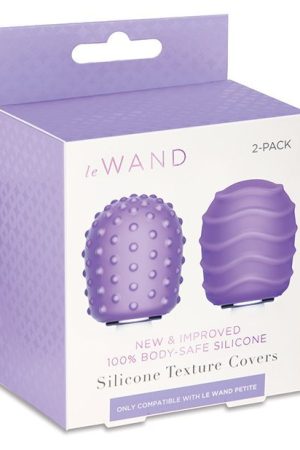 Le Wand Petite Silicone Texture Covers Violet Pack Of 2