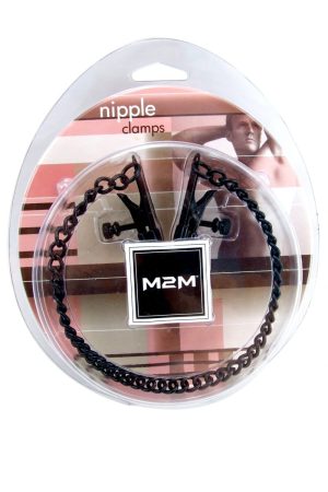 NIPPLE CLAMPS ALLIGATOR W/CHAIN BLACK