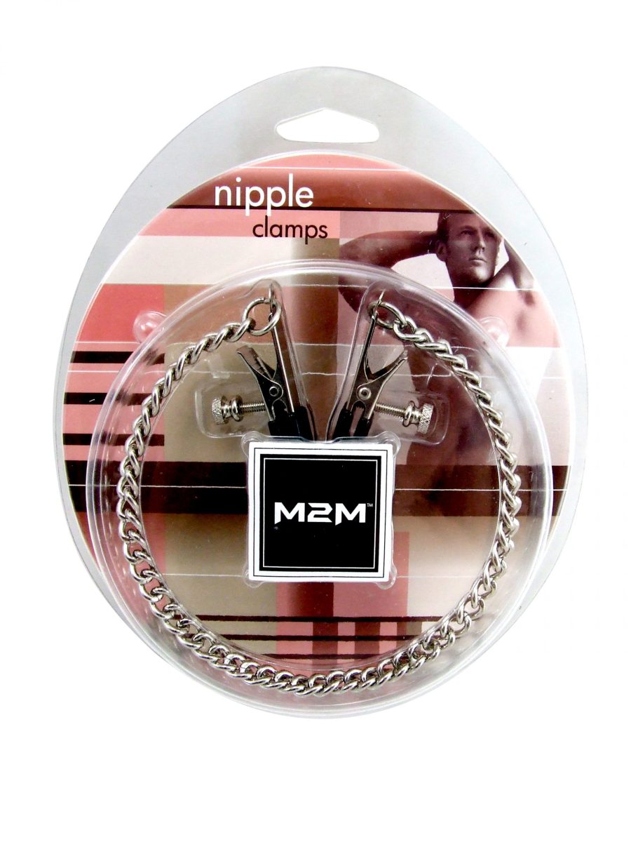 NIPPLE CLAMPS ALLIGATOR W/CHAIN CHROME