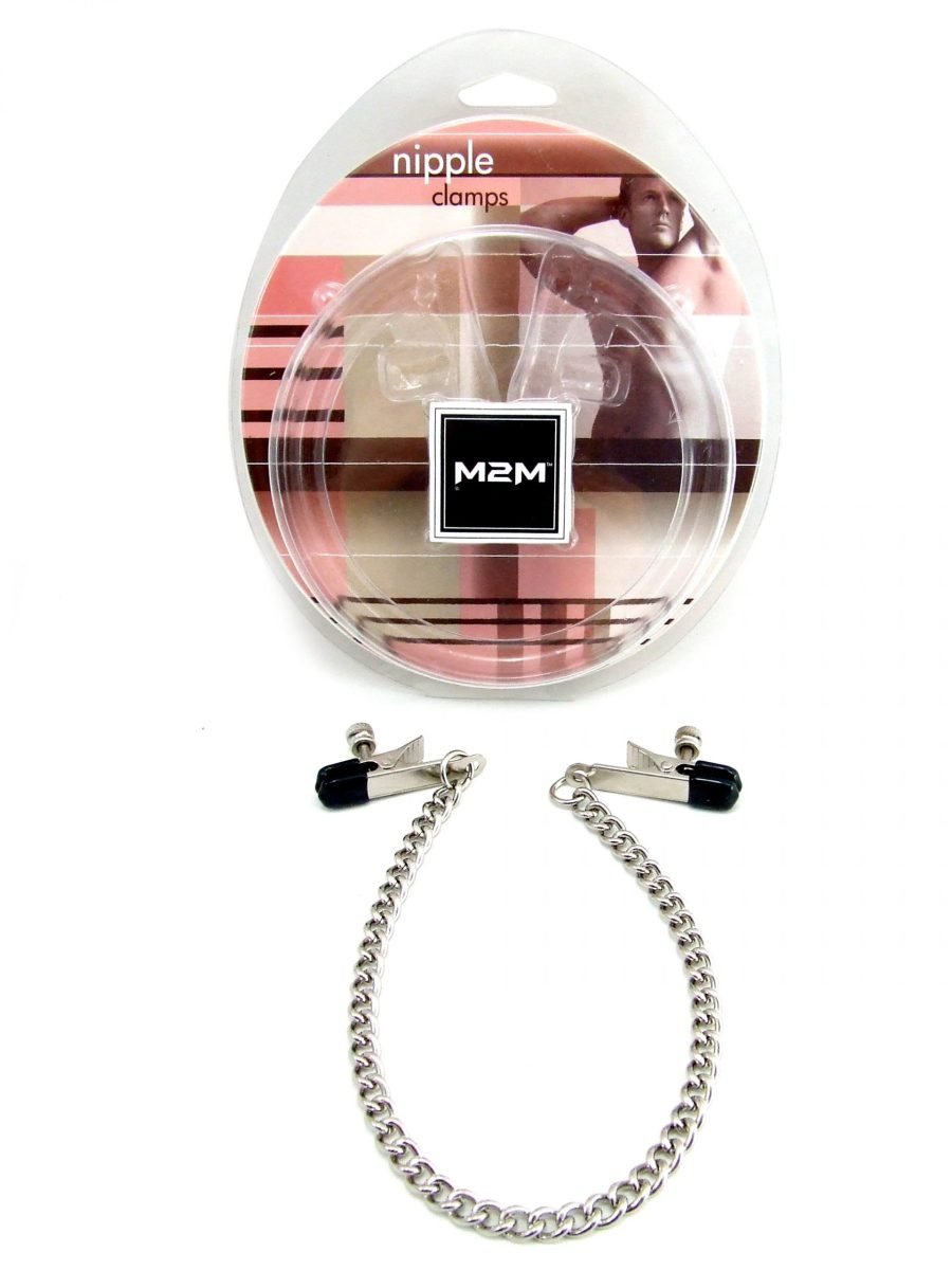 NIPPLE CLAMPS ALLIGATOR W/CHAIN CHROME - Image 2