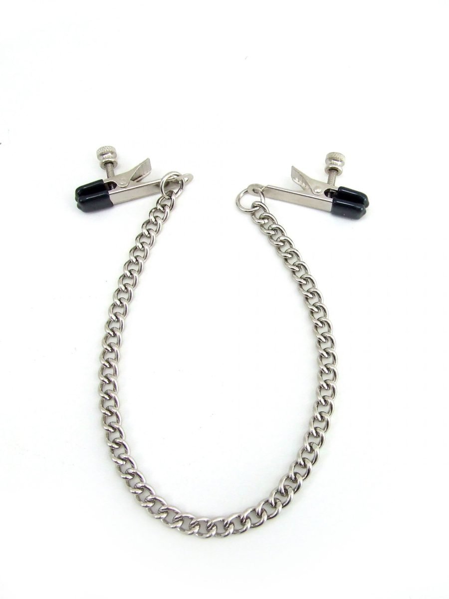 NIPPLE CLAMPS ALLIGATOR W/CHAIN CHROME - Image 3