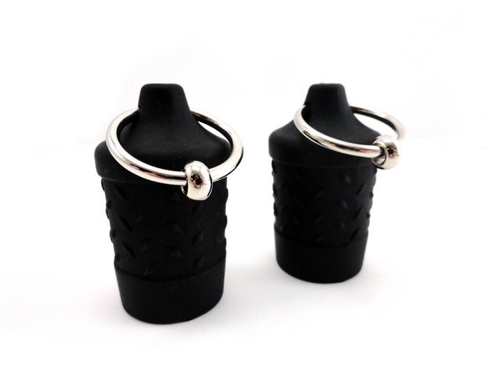 NIPPLE SUCKERS SILICONE W/RING BLACK - Image 3
