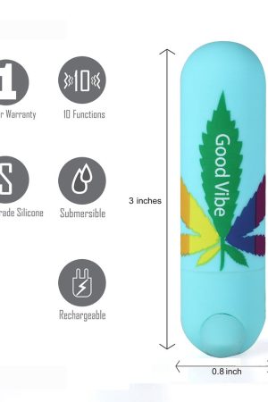 JESSI 420 10 FUNCTION MINI RECHARGEABLE BULLET TEAL