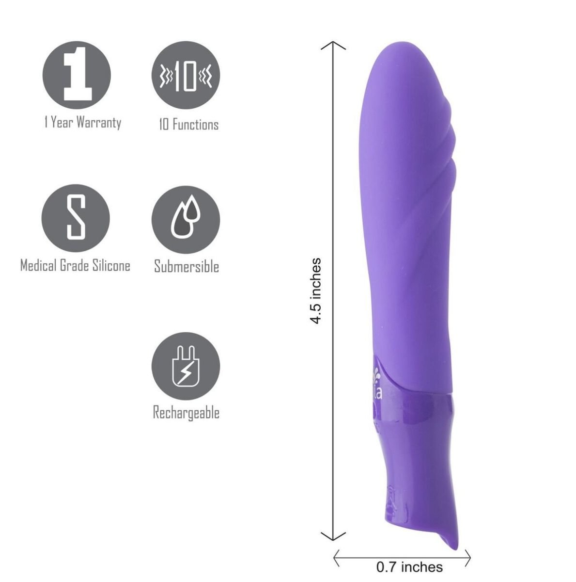 MARGO MAIA RECHARGEABLE SILICONE BULLET - Image 5