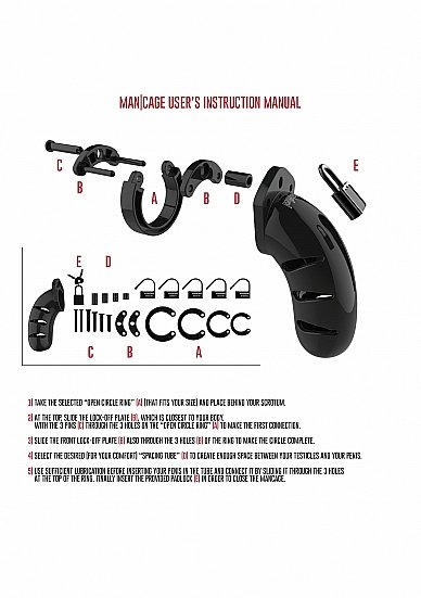 MANCAGE CHASTITY 3.5IN BLACK MODEL 02 - Image 3