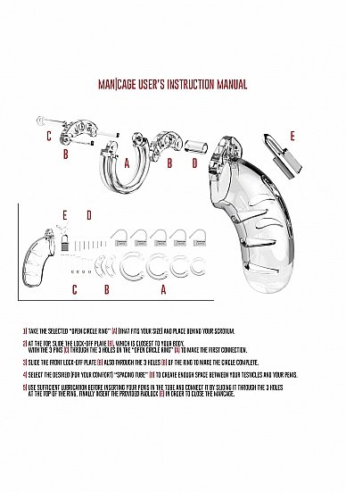 MANCAGE CHASTITY 5.5IN TRANSPARENT MODEL 05 - Image 3