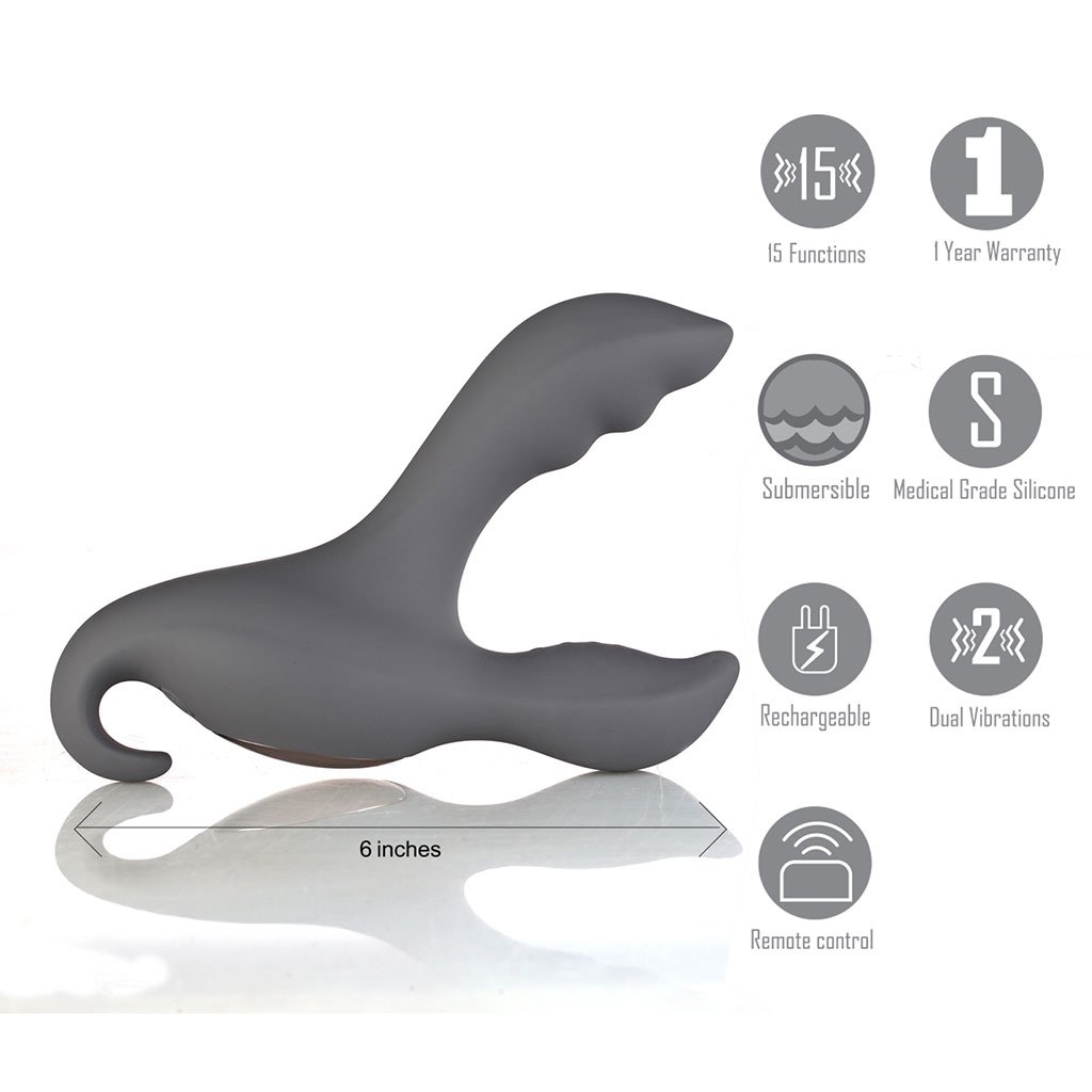 Apollo Prostate Massager Dark Grey Rechargeable - Image 3