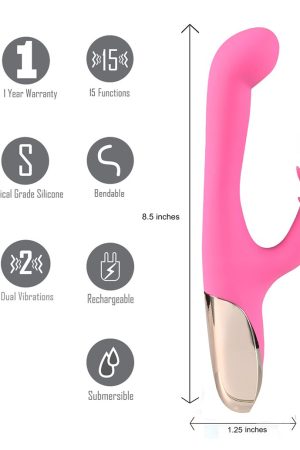 MAUI RECHARGEABLE SILICONE POSEABLE 420 RABBIT