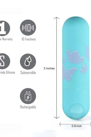 Julia Jessie Butterfly Pattern Rechargeable Mini Bullet